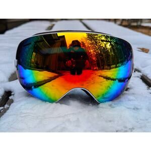 New ELAX Double Layer Anti Fog Lens Ski Goggles Skiing Snowboardin